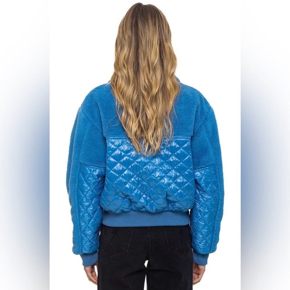 NWT - Aviator Nation - Teddy Full Zip Jacket - Ocean - Picture 5 of 5